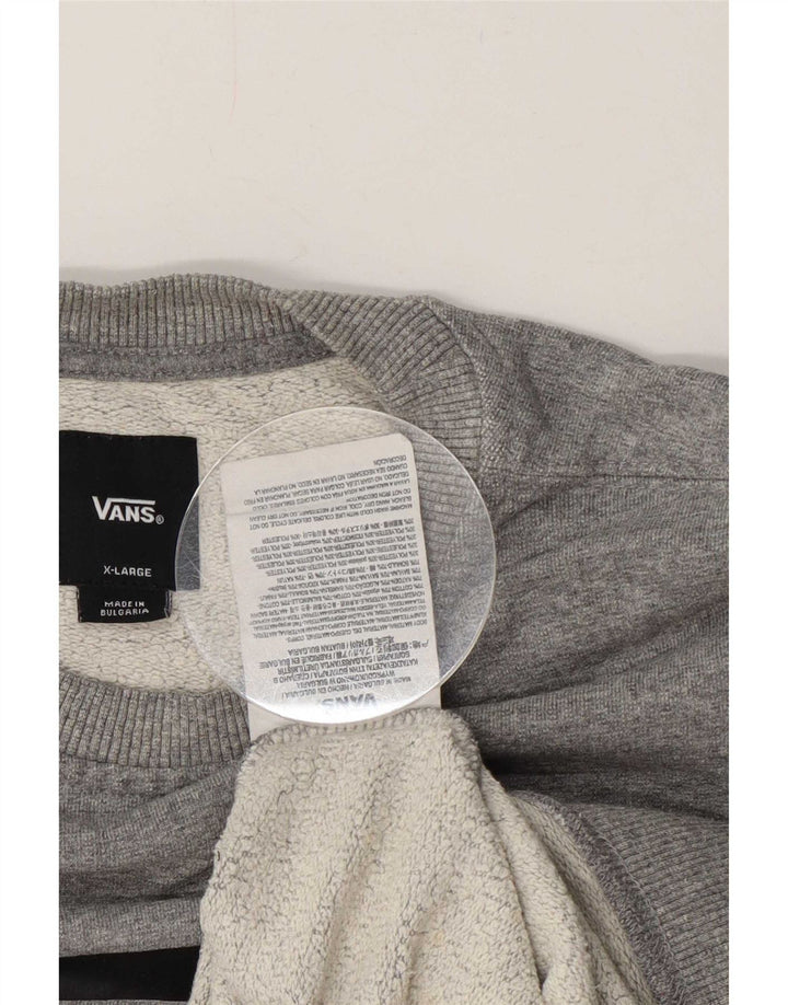 Vans Ανδρικό γραφικό φούτερ Jumper XL Grey Cotton