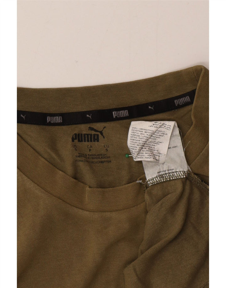 Ανδρικό γραφικό μπλουζάκι Puma Μικρό βαμβακερό χακί