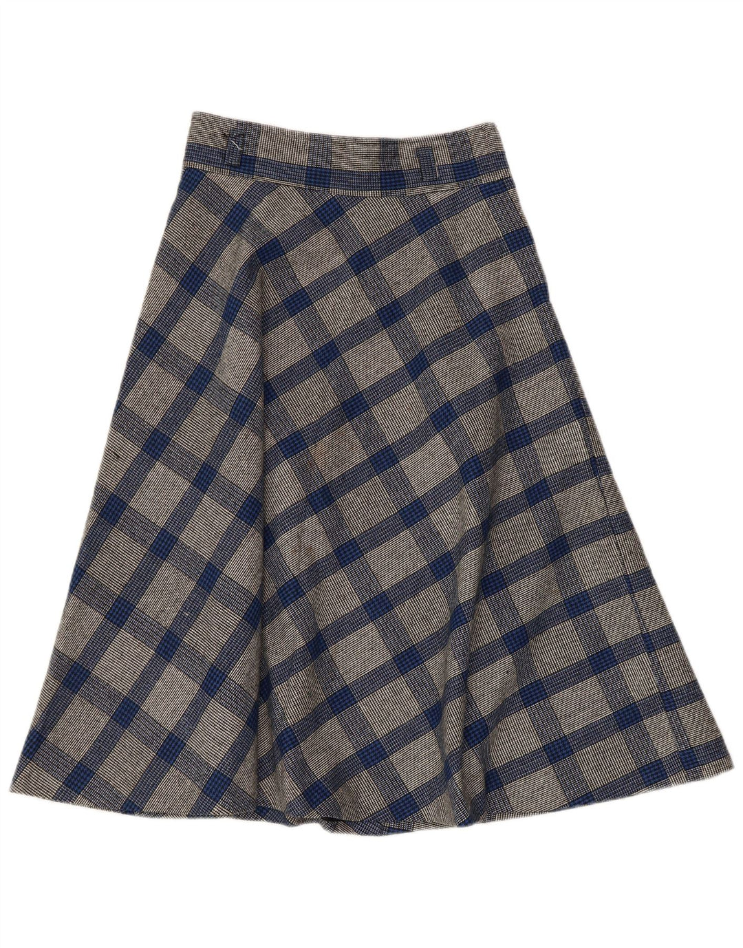 VINTAGE Γυναικεία Φούστα σε γραμμή Α W26 Small Blue Houndstooth
