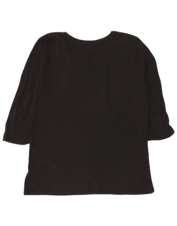 Marella Γυναικείο EMME Graphic Top 3/4 Sleeve UK 12 Medium Black