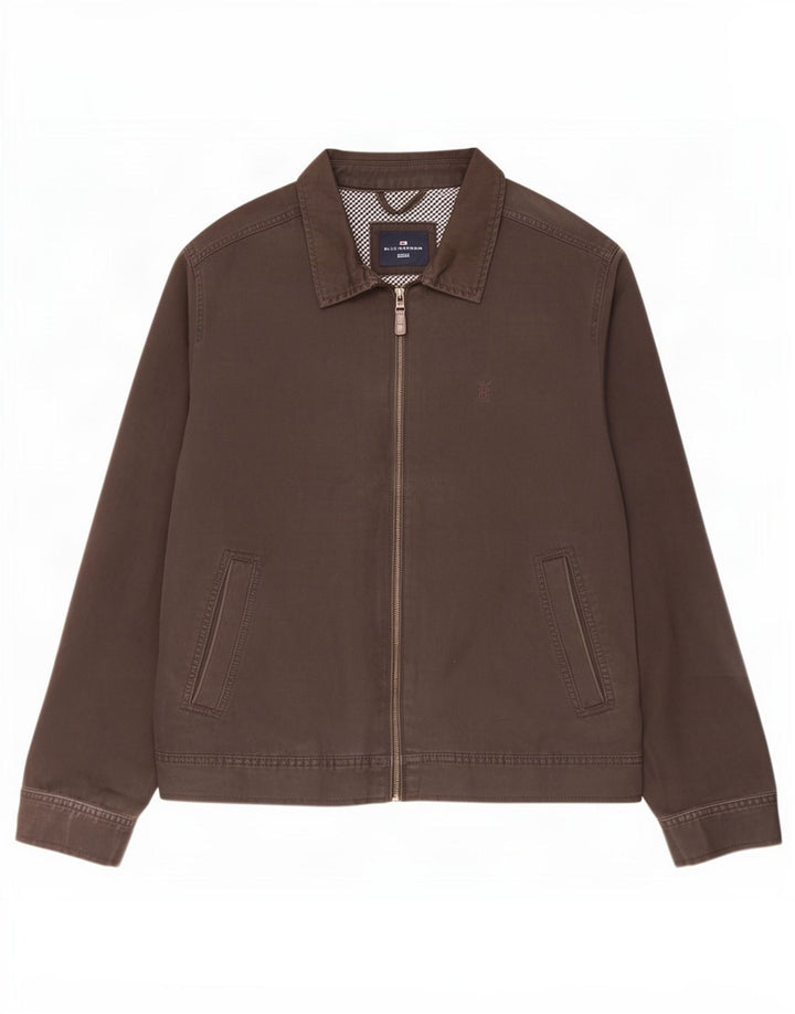 Marks & Spencer Ανδρικό Μπουφάν Μπλε Harbor Bomber UK 40 μεγάλο καφέ βαμβακερό