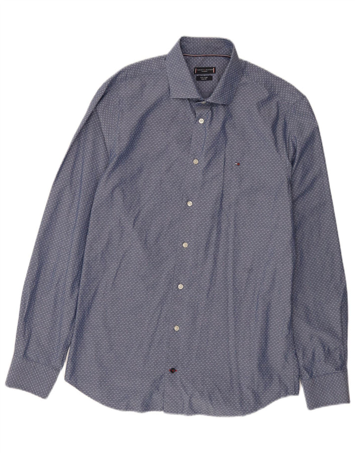 Ανδρικό πουκάμισο Tommy Hilfiger tailored size 40 15 3/4 Medium Blue Spotted