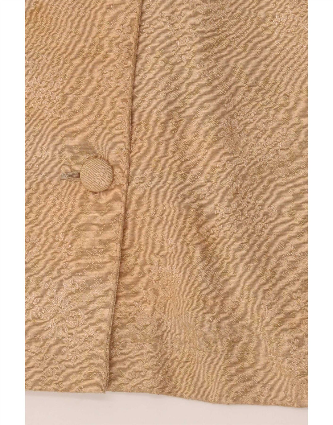 Vintage γυναικείο κοντομάνικο σακάκι UK 14 Medium Beige Floral