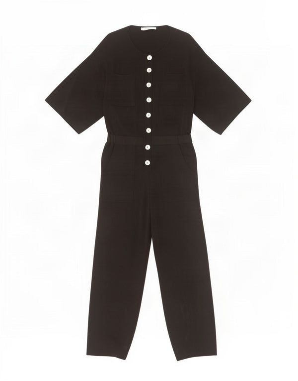 Zara γυναικεία ολόσωμη φόρμα 3/4 μανίκια UK 14 Medium Black