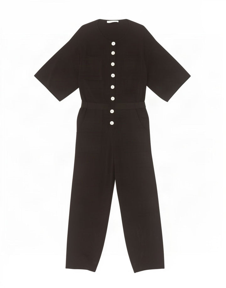 Zara γυναικεία ολόσωμη φόρμα 3/4 μανίκια UK 14 Medium Black