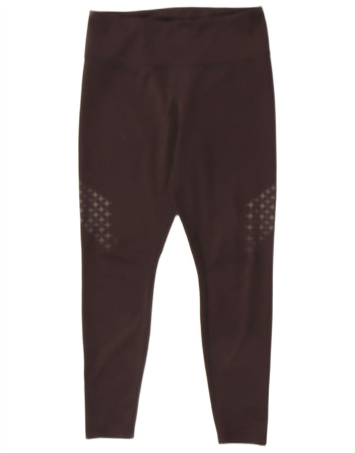 NEW BALANCE Womens Leggings UK 16 Large  Black Spotted Polyester