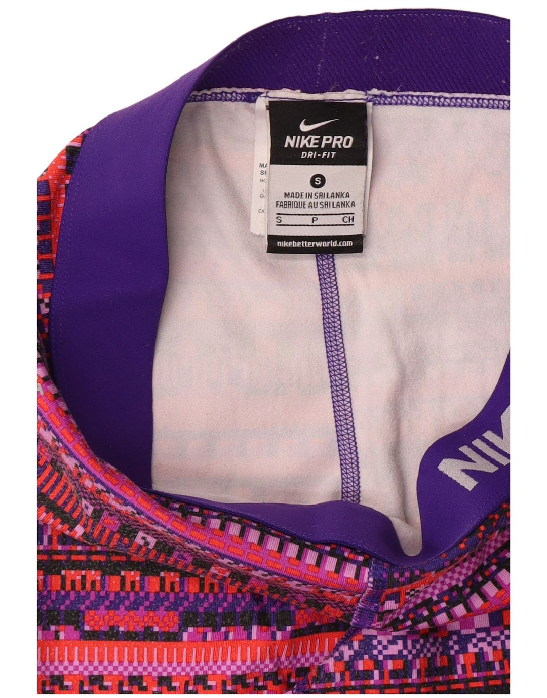 Γυναικεία γραφικά κολάν NIKE Dri Fit UK 8 Μικρά πολύχρωμα γεωμετρικά