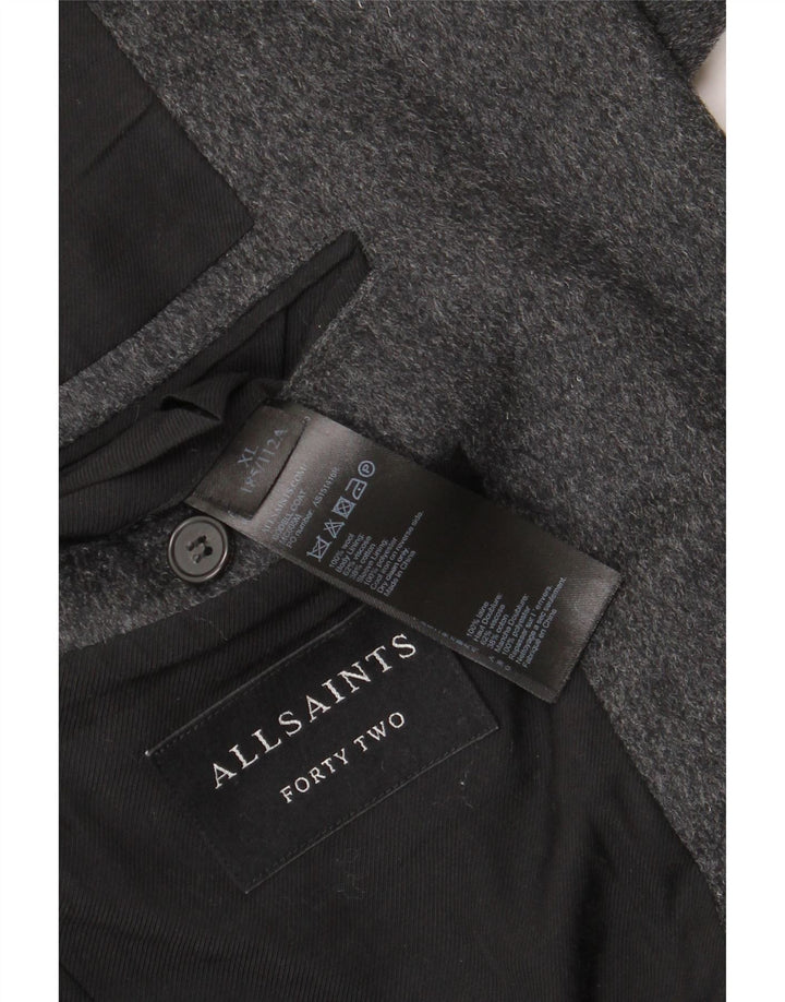 Ανδρικό πανωφόρι All Saints UK 42 XL Γκρι μαλλί