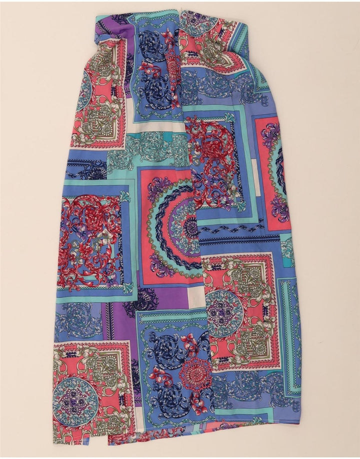 VINTAGE Womens Midi Skirt Small W26 Multicoloured Patchwork