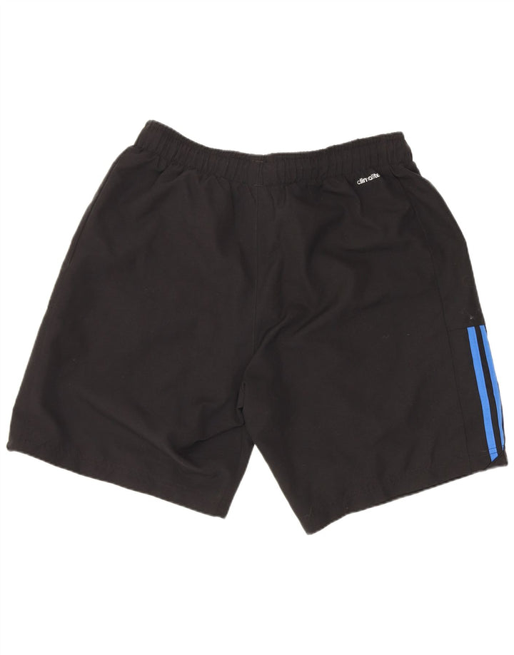 Ανδρικό σορτς Adidas Climalite από μεσαίο μαύρο πολυεστέρα