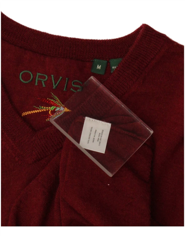 Orvis ανδρικό γιλέκο Tank Top Μεσαίο μπορντό μαλλί Merino