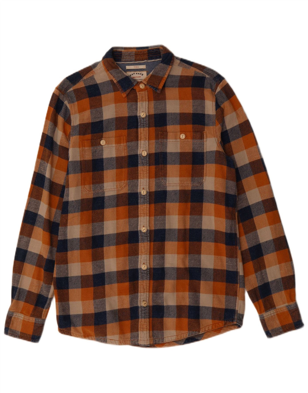 FAT FACE Ανδρικό ψηλό φανελένιο πουκάμισο μεσαίο πολύχρωμο βαμβακερό καρό