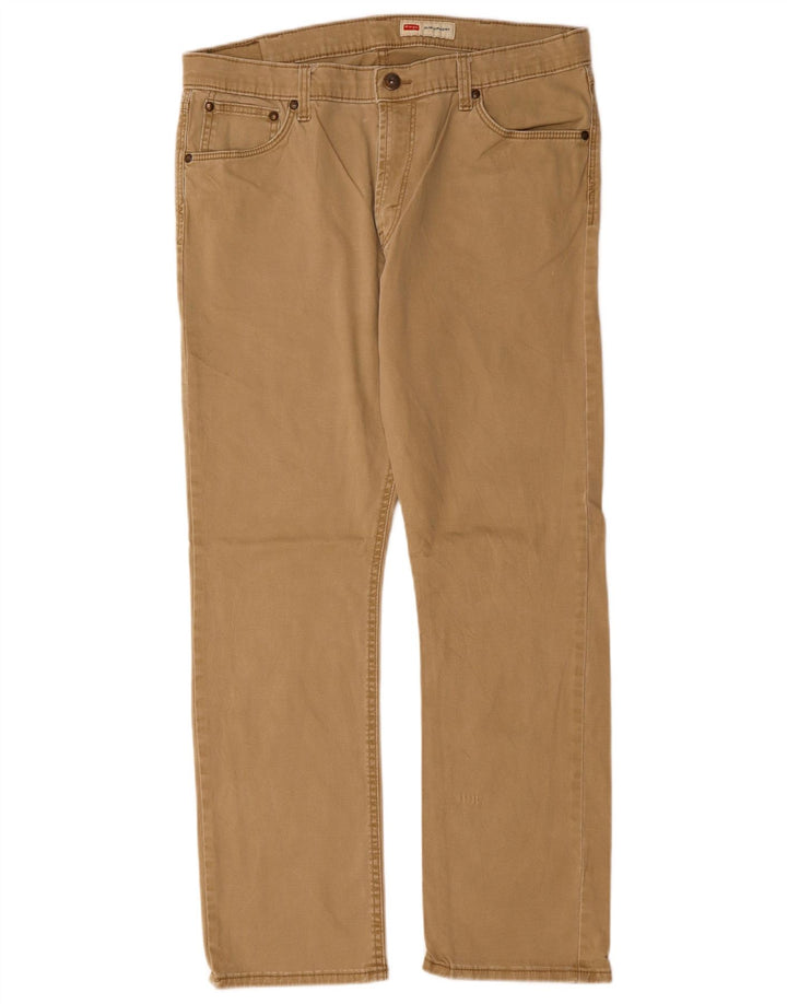 Ανδρικό Slim Straight Casual Παντελόνι WRANGLER W36 L29 Beige