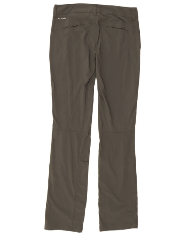 COLUMBIA Womens Omni-Shade Straight Trousers US 8 Medium W32 L35 Grey