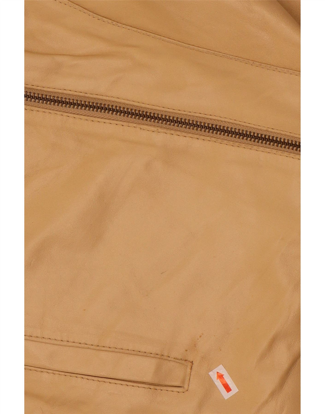 MOTIVI Γυναικείο Biker Δερμάτινο Μπουφάν UK 8 Small Beige Leather