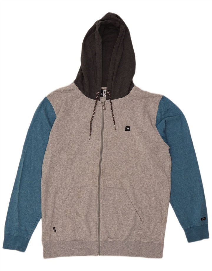 Ανδρικό πουλόβερ με κουκούλα με φερμουάρ Rip Curl, μεγάλο γκρι χρώμα