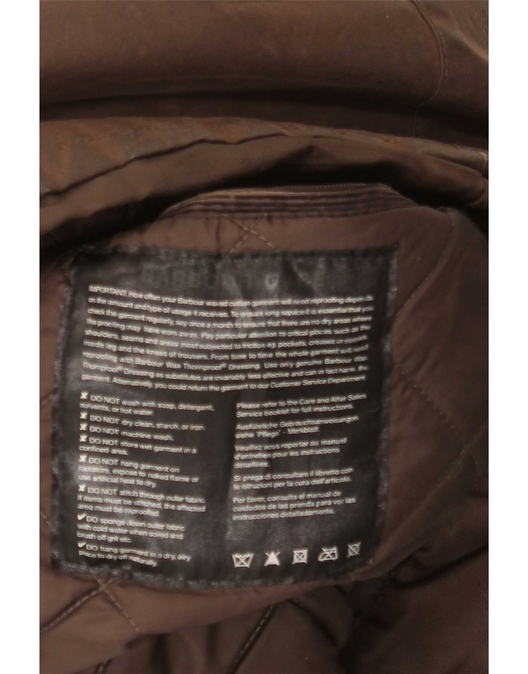 Barbour Ανδρικό κερωμένο βαμβακερό μπουφάν UK 40 Large Brown