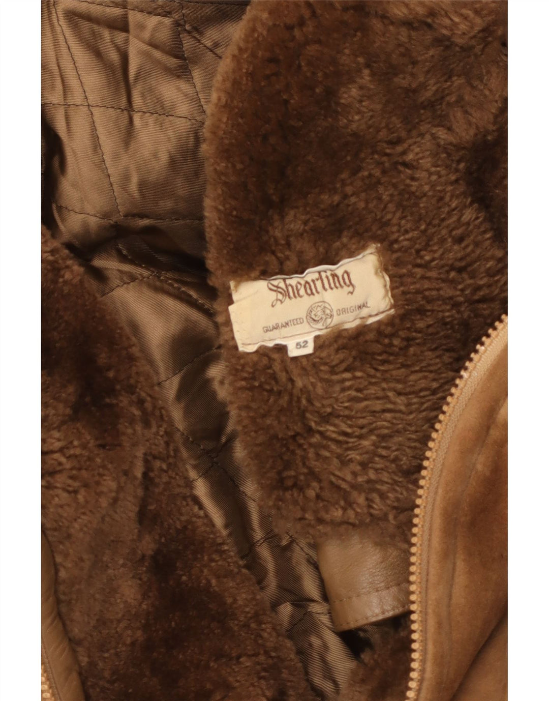 Vintage Ανδρικό Shearling Jacket IT 52 XL Καφέ Δερμάτινο