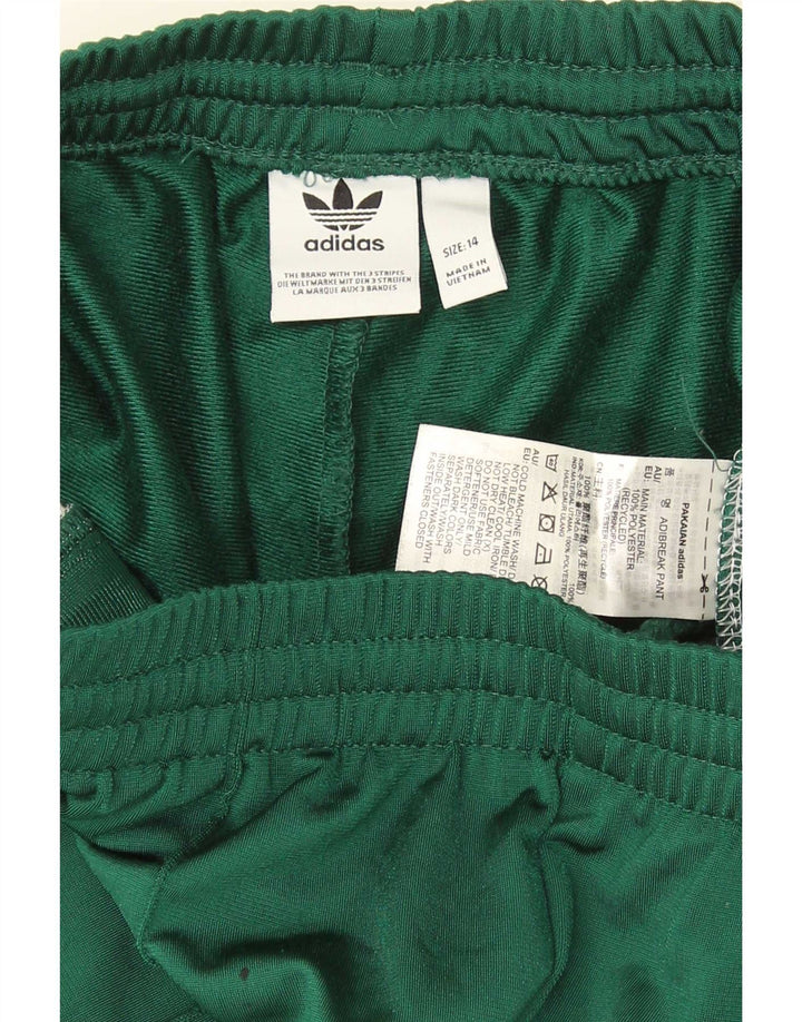 Γυναικεία αθλητική φόρμα Adidas Παντελόνι UK 14 Medium Green Colourblock Polyester
