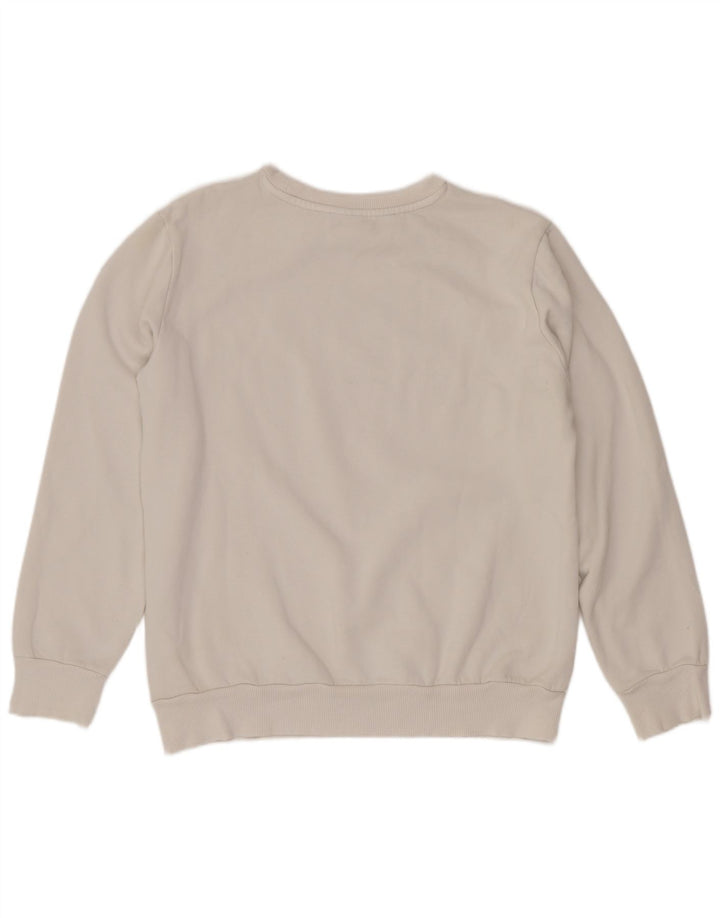 Γραφικό Φούτερ Adidas Boys Jumper 13-14 ετών Λευκό βαμβακερό