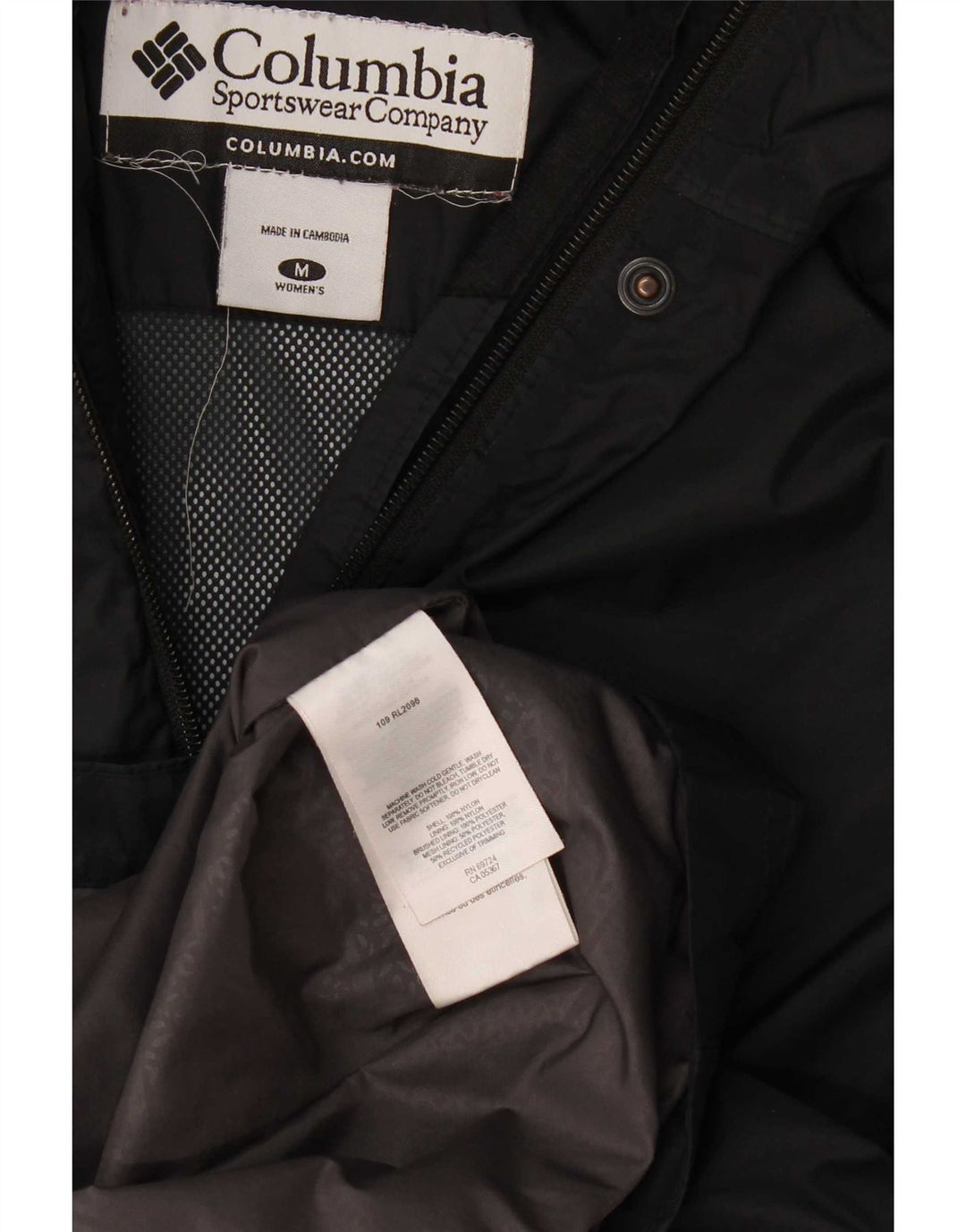 Columbia Γυναικείο μπουφάν βροχής με κουκούλα Omni-Tech UK 14 Medium μαύρο νάιλον