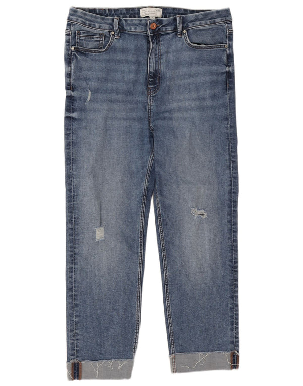 Marks & Spencer Γυναικεία Harper Straight Jeans UK 16 Large W32 L25 Blue
