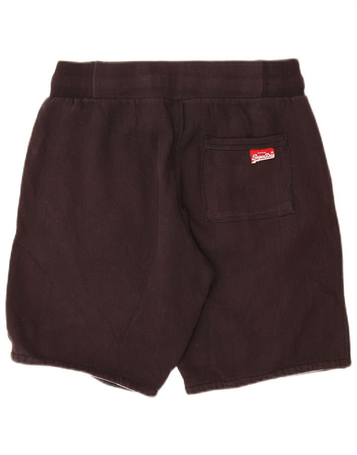 Γυναικείο γραφικό αθλητικό σορτς SUPERDRY UK 12 μεσαίο γκρι βαμβακερό