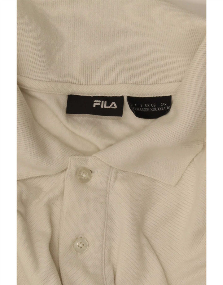 Fila Ανδρικό Πόλο Μπλουζάκι 2XL Λευκό