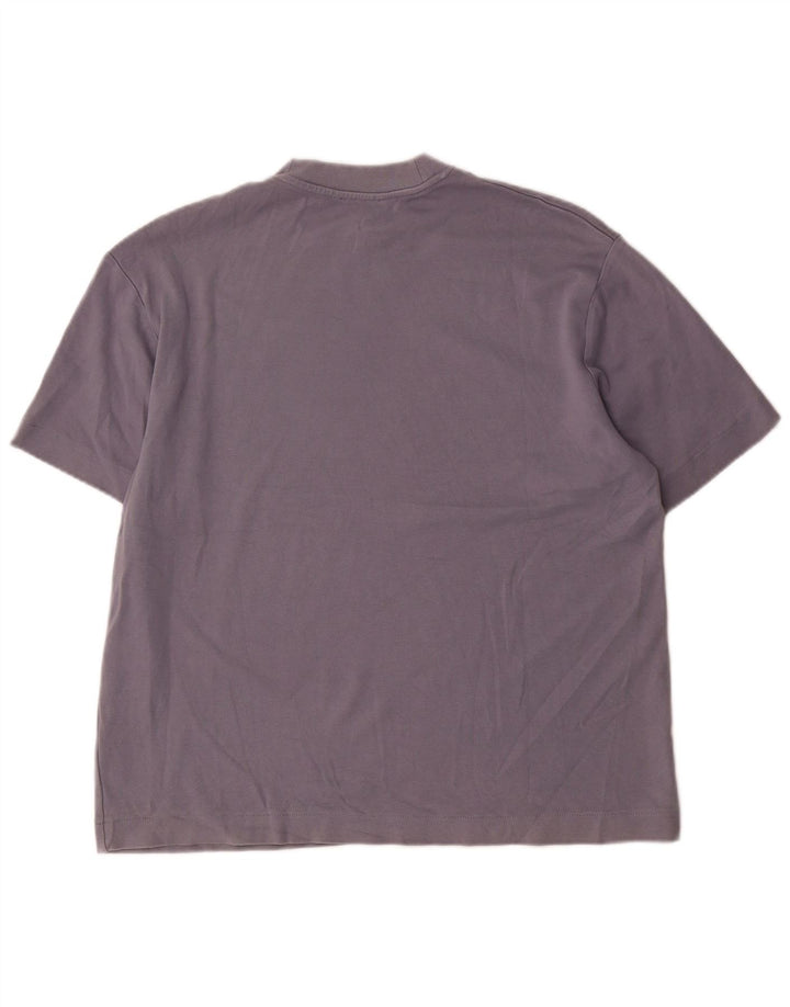 Ανδρικό T-Shirt Zara Τοπ μεσαίο μπλε βαμβακερό
