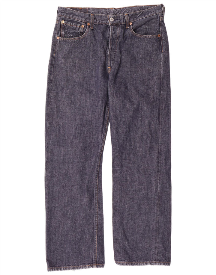 LEVI'S Ανδρικό τζιν 501 ίσιο W34 L30 Navy Blue Cotton