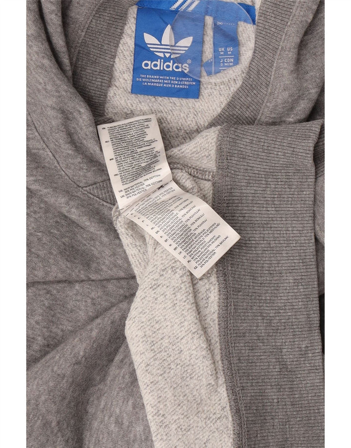 Ανδρικό φούτερ Adidas, μεσαίο γκρι βαμβακερό