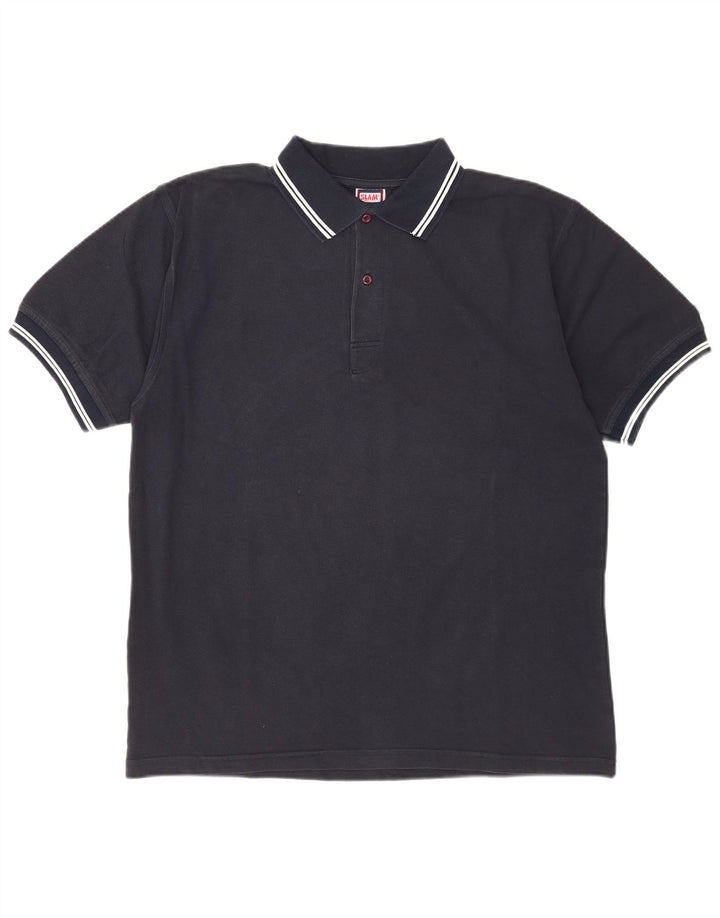 Slam Ανδρικό Πόλο Μπλουζάκι μεγάλο Navy Blue από βαμβάκι