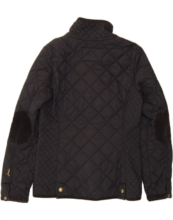 JOULES Womens Quilted Jacket UK 10 Small Black Vintage Joules and Second-Hand Joules from Messina Hembry 