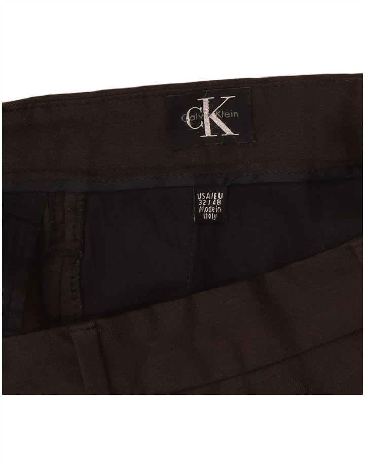 Γυναικείο ίσιο παντελόνι Calvin Klein W32 L30 Καφέ