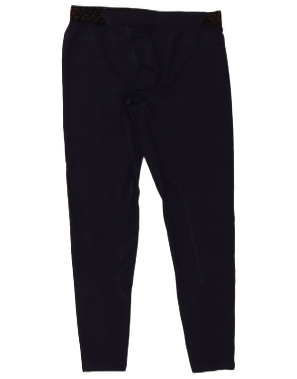 Under Armour Mens Heat Gear Capri Leggings XL Navy Blue Colourblock