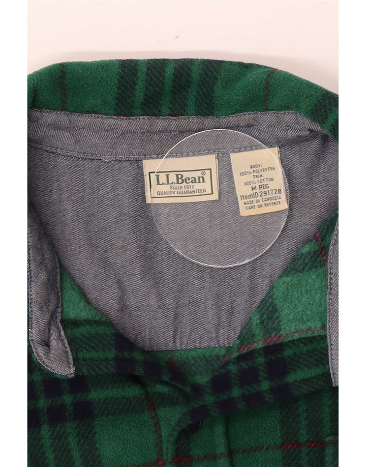 L.L.Bean Ανδρικό πουκάμισο Fleece Μεσαίο Πράσινο Check Polyester