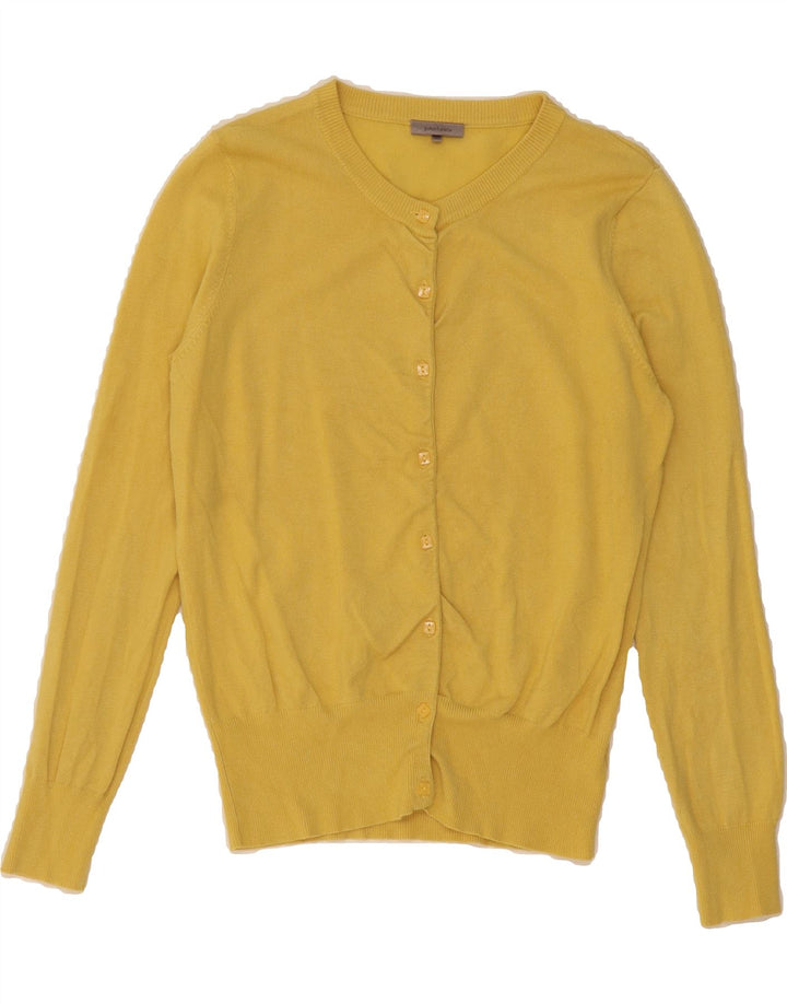 JOHN LEWIS Womens Cardigan Sweater UK 12 Medium Yellow Viscose Vintage John Lewis and Second-Hand John Lewis from Messina Hembry 