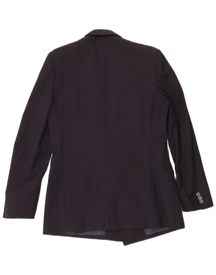 Vintage Ανδρικό Μπουφάν Blazer Διπλό στήθος IT 50 Μεγάλο Μαλλί Navy Blue