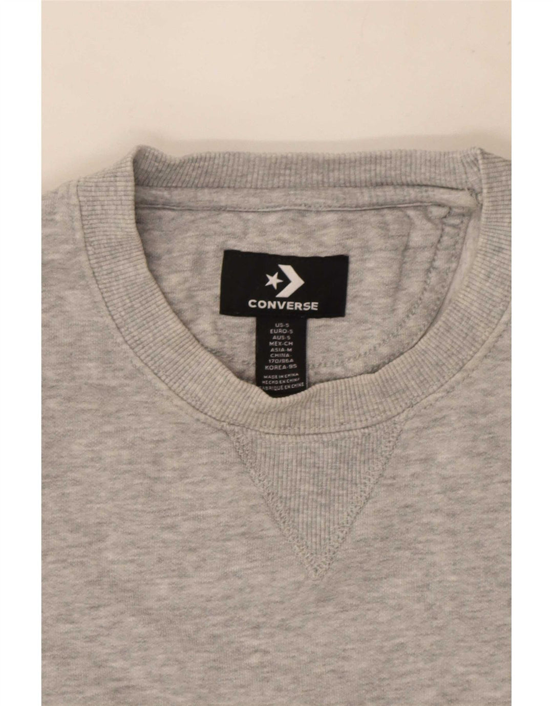 Converse Ανδρική φούτερ Chuck Taylor Jumper Μικρή γκρι βαμβακερή φλύκταινα