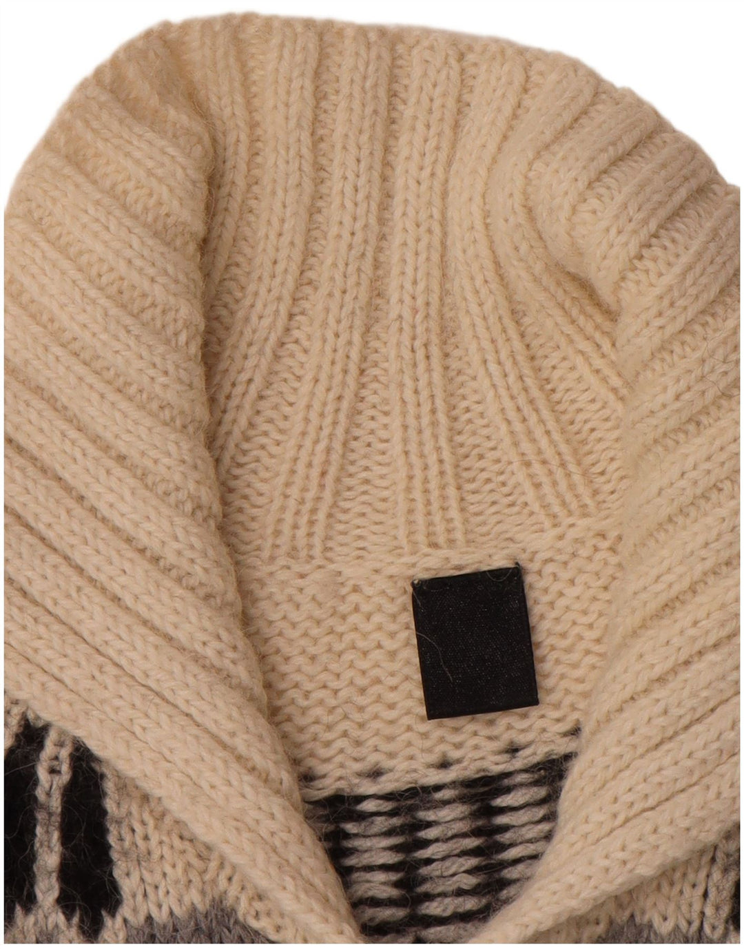 Vintage γυναικείο πουλόβερ με ζακέτα UK 18 XL Black Fair Isle