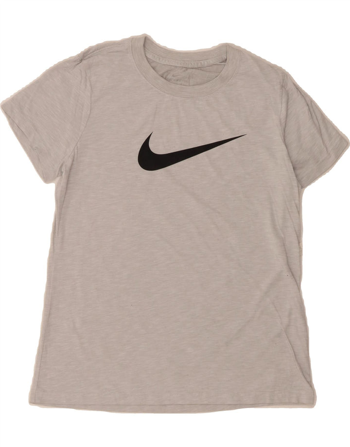 NIKE Womens Graphic T-Shirt Top UK 10 Small Grey Vintage Nike and Second-Hand Nike from Messina Hembry 