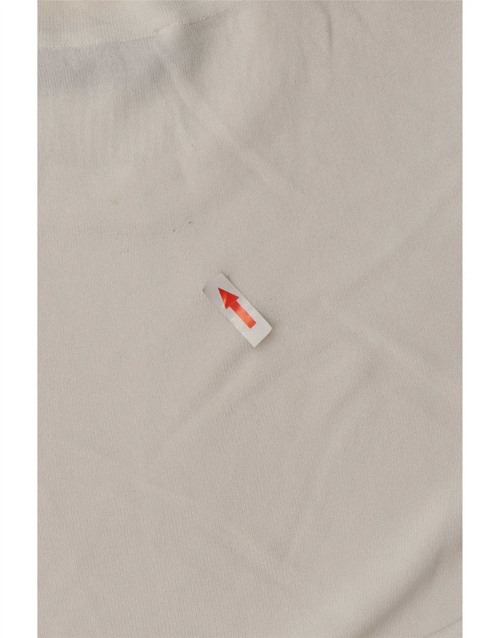 Zara Γυναικείο T-Shirt Top UK 12 Medium White Viscose