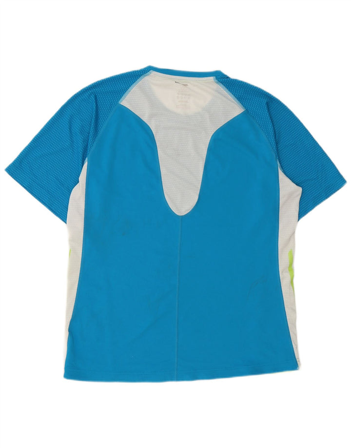 Ανδρικό T-Shirt Adidas Climacool Top Large Blue Colourblock Πολυεστέρας