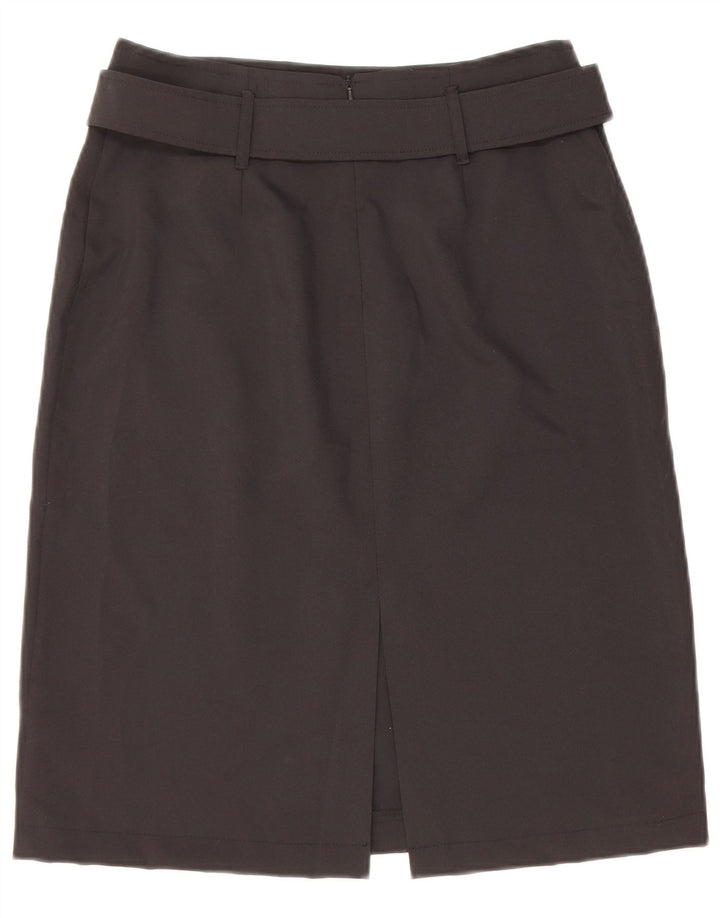 Vintage Γυναικεία Ψηλόμεση Pencil Φούστα IT 42 Medium W26 Μαύρο Πολυεστέρας