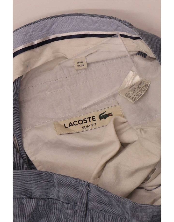 Ανδρικό Slim Suit Παντελόνι Lacoste W36 L28 Μπλε βαμβακερό
