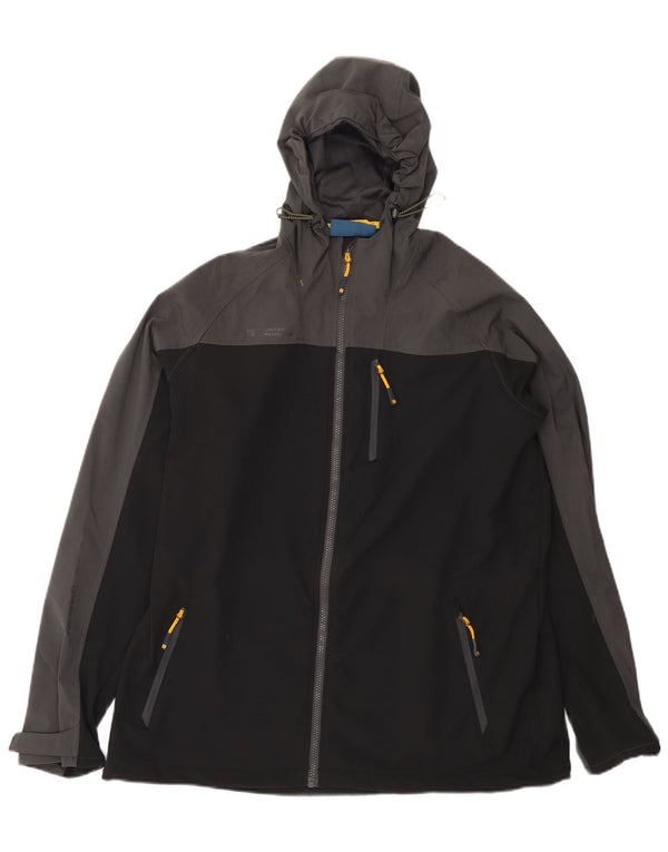 Ανδρικό μπουφάν βροχής με κουκούλα Mountain Warehouse UK 42 XL Black Colourblock