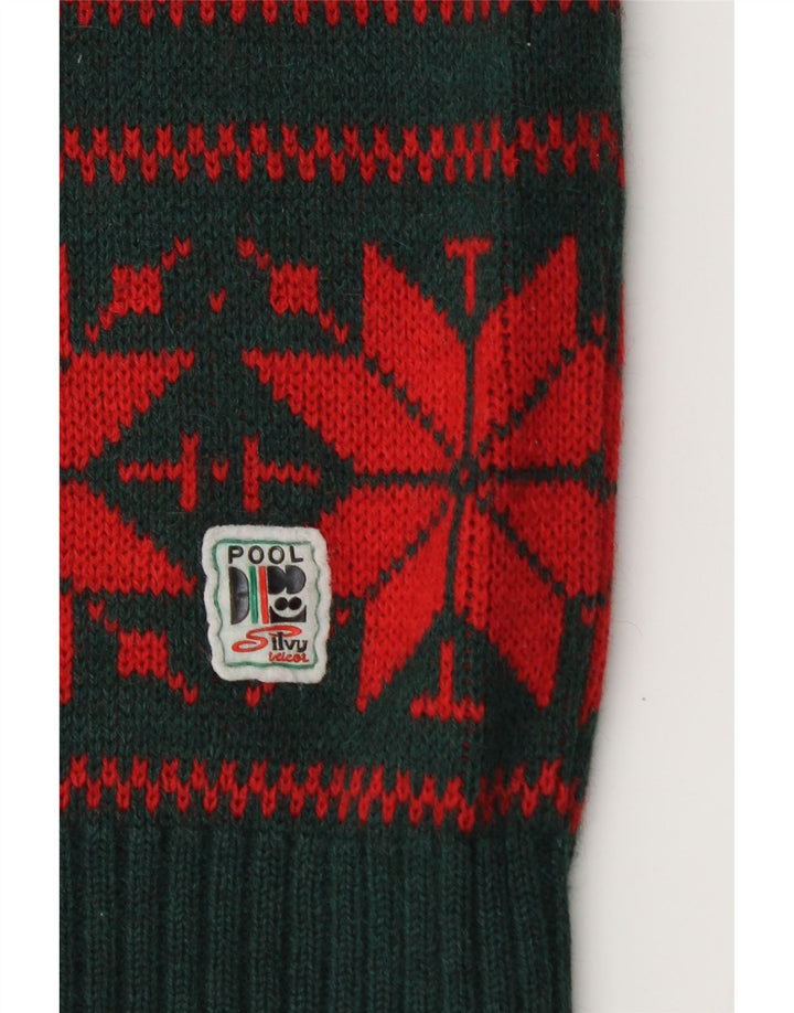 Ανδρικό πουλόβερ Silvy Crew Neck Jumper Medium Green Fair Isle