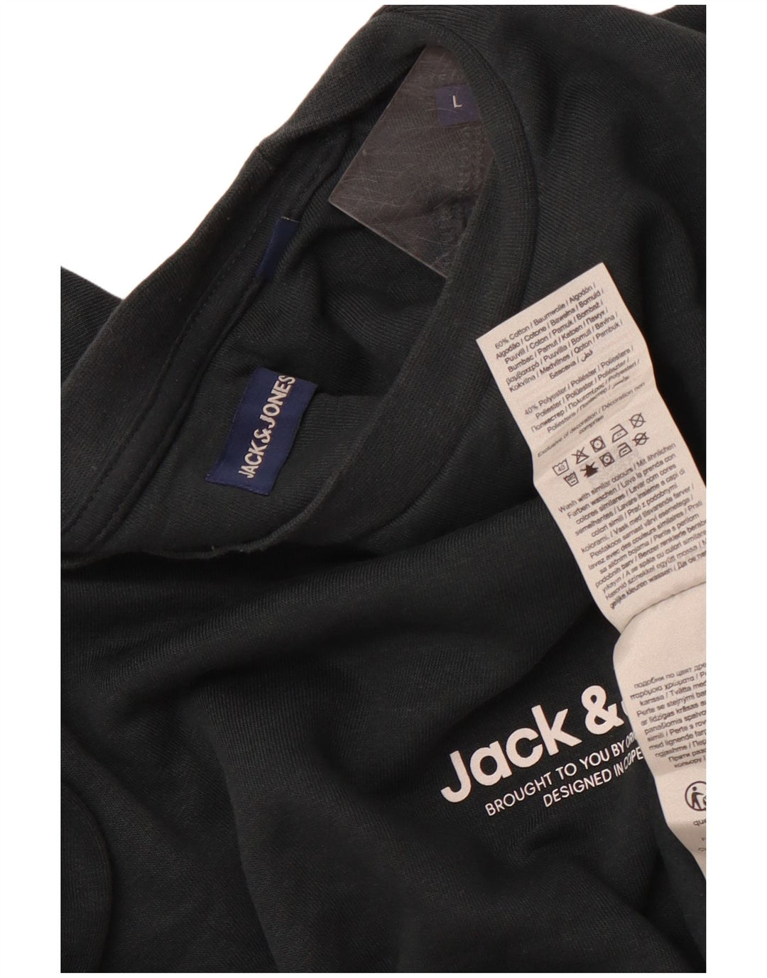 JACK & JONES Ανδρικό Φούτερ Jumper Μεγάλο Γκρι Βαμβακερό