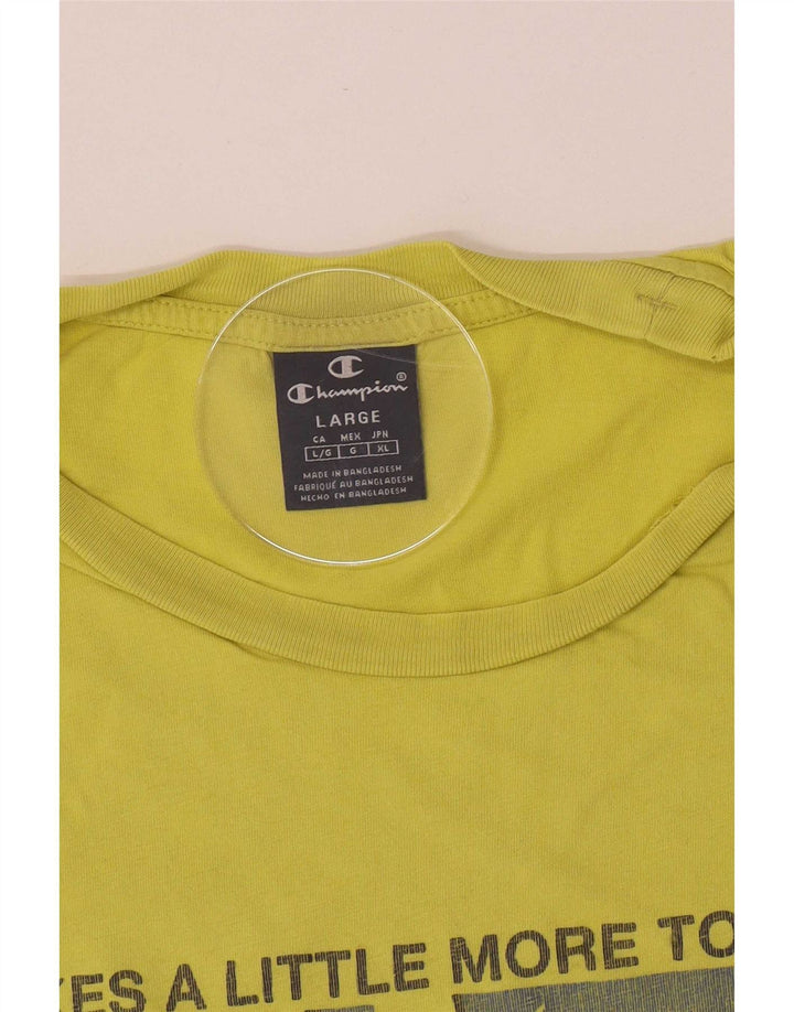 Champion Γυναικείο Γραφικό T-Shirt Top Large Green