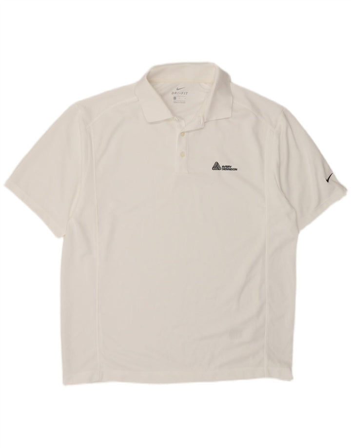 Ανδρικό μπλουζάκι Nike Dri Fit Polo μεγάλο λευκό πολυεστέρα
